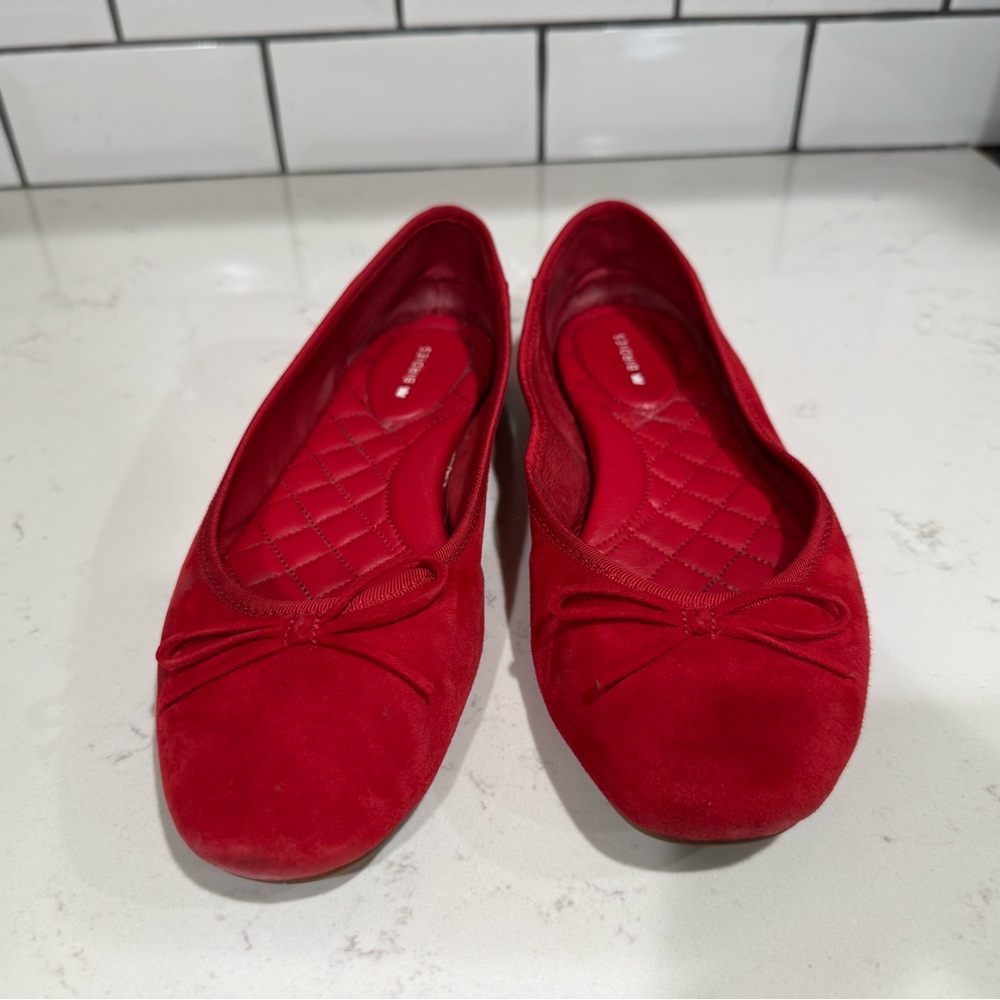 Birdies The Hummingbird Red Ballet Flats - Picture 4 of 7